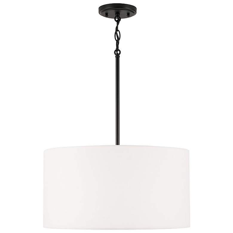 Image 2 HomePlace Lighting Alan 3 Light Pendant Matte Black
