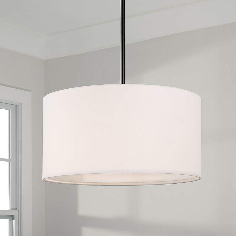 Image 3 HomePlace Lighting Alan 3 Light Pendant Matte Black more views