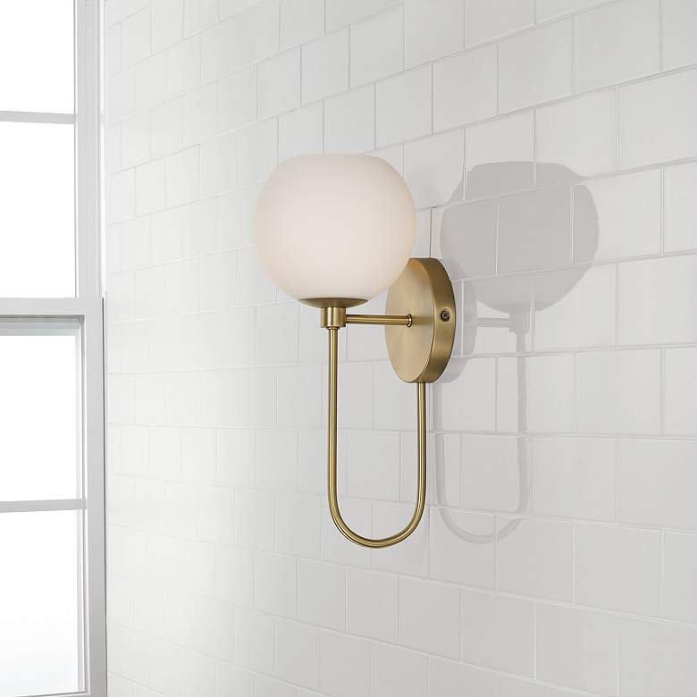 Image 1 HomePlace Lighting Ansley 1 Light Sconce Aged Brass