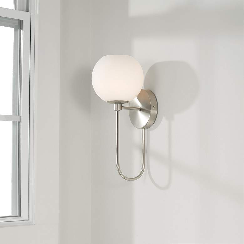 Image 1 HomePlace Lighting Ansley 1 Light Sconce Brushed Nickel