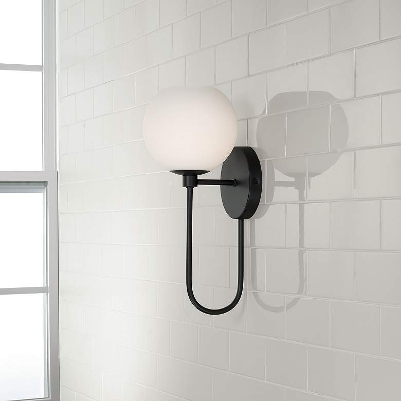 Image 3 HomePlace Lighting Ansley 1 Light Sconce Matte Black more views