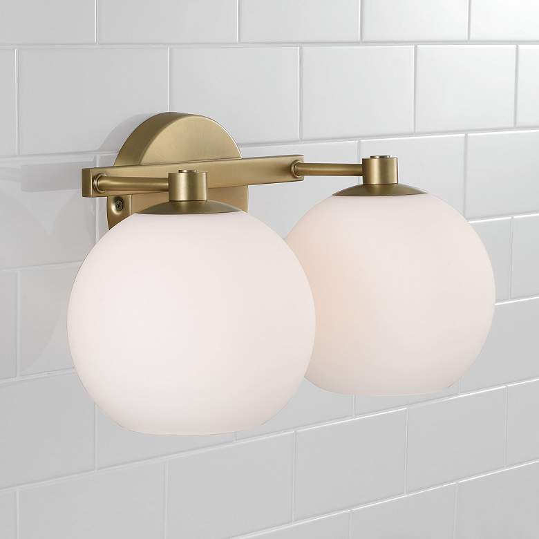 Image 1 HomePlace Lighting Ansley 2 Light Vanity Aged Brass