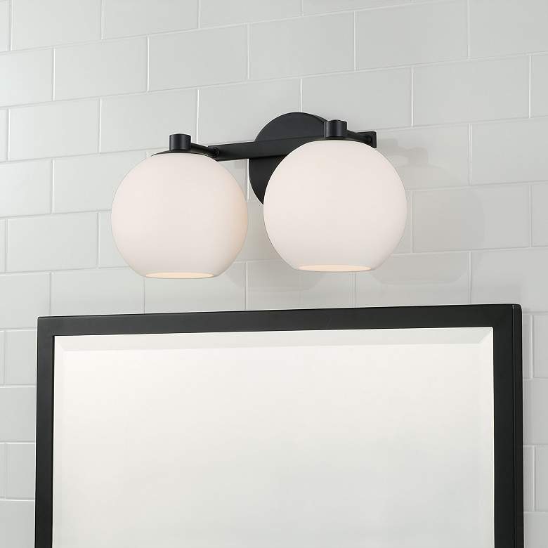 Image 1 HomePlace Lighting Ansley 2 Light Vanity Matte Black