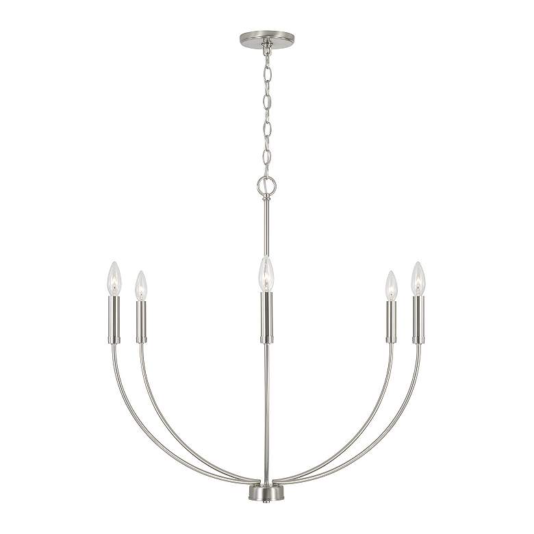 Image 4 HomePlace Lighting Ansley 6 Light Chandelier Brushed Nickel more views
