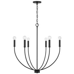 HomePlace Lighting Ansley 6 Light Chandelier Matte Black