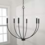 Thumbnail1 of HomePlace Lighting Ansley 6 Light Chandelier Matte Black