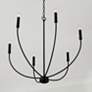 Thumbnail3 of HomePlace Lighting Ansley 6 Light Chandelier Matte Black more views
