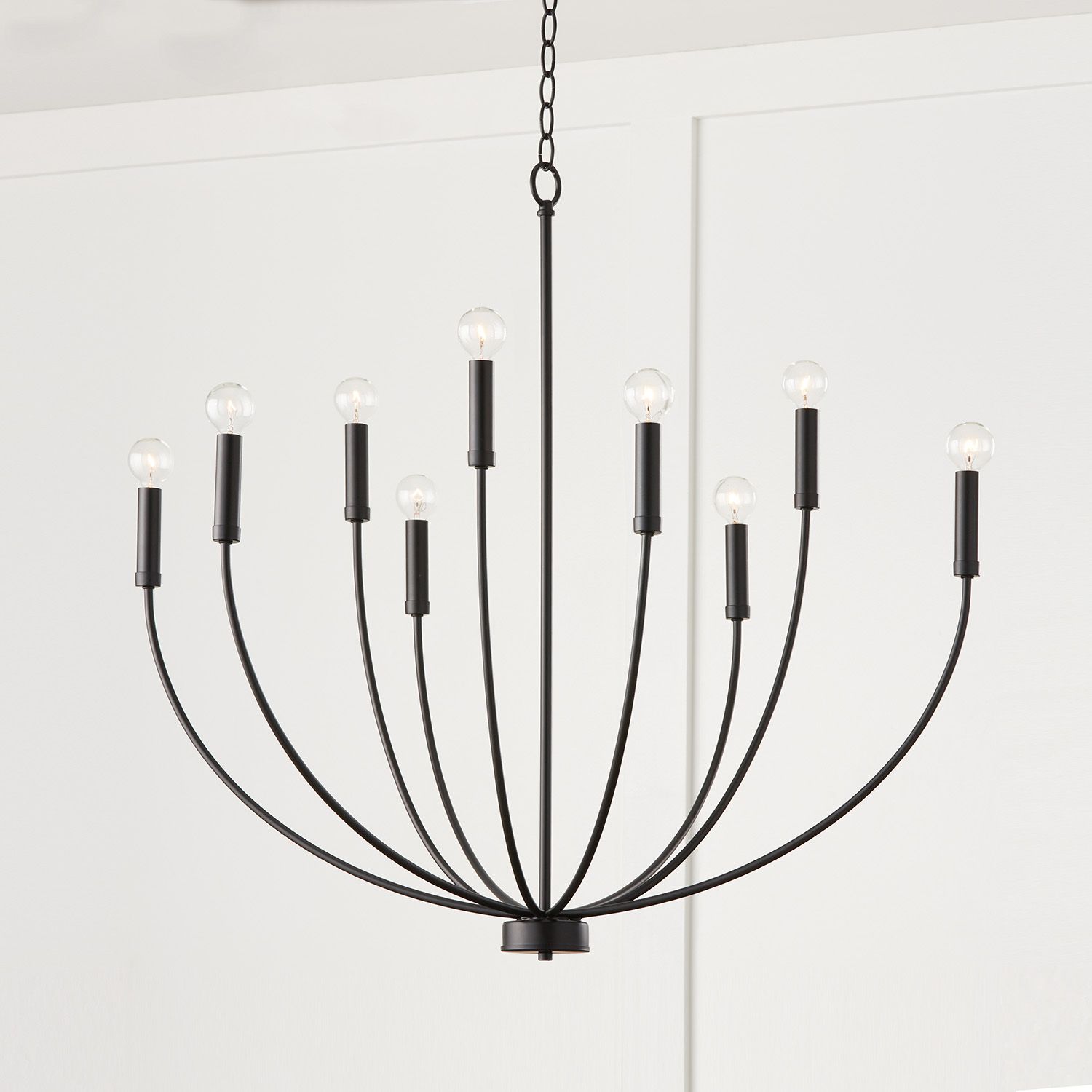 Image 4 HomePlace Lighting Ansley 9 Light Chandelier 35.25" Matte Black more views