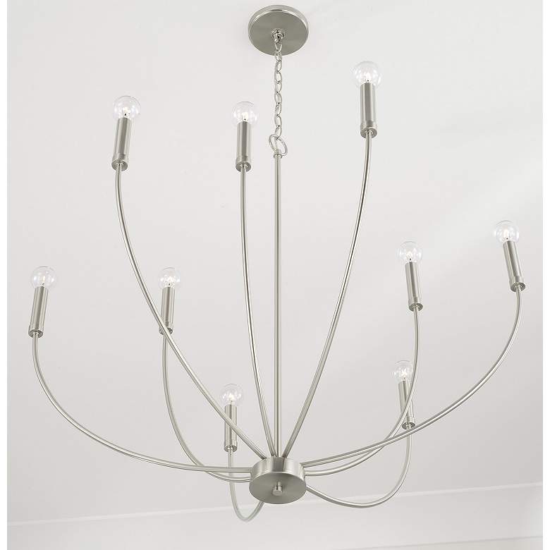 Image 3 HomePlace Lighting Ansley 9 Light Chandelier Brushed Nickel more views