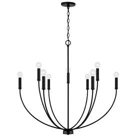 Image1 of HomePlace Lighting Ansley 9 Light Chandelier Matte Black