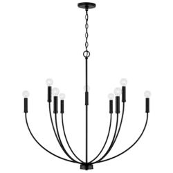 HomePlace Lighting Ansley 9 Light Chandelier Matte Black