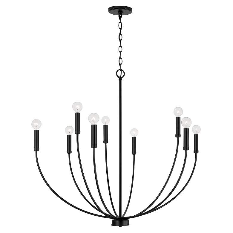 Image 3 HomePlace Lighting Ansley 9 Light Chandelier Matte Black more views