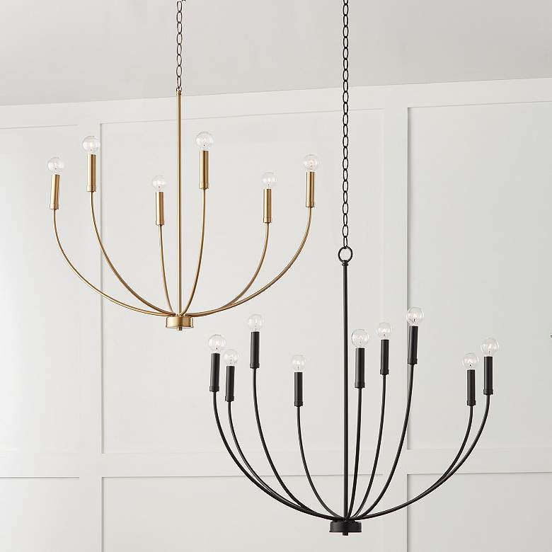 Image 5 HomePlace Lighting Ansley 9 Light Chandelier Matte Black more views