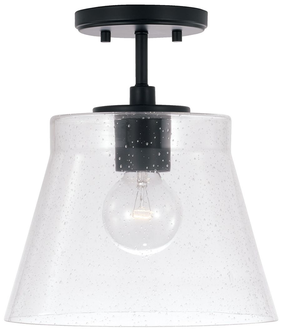 Image 2 HomePlace Lighting Baker 1 Light Pendant 10.5" Matte Black