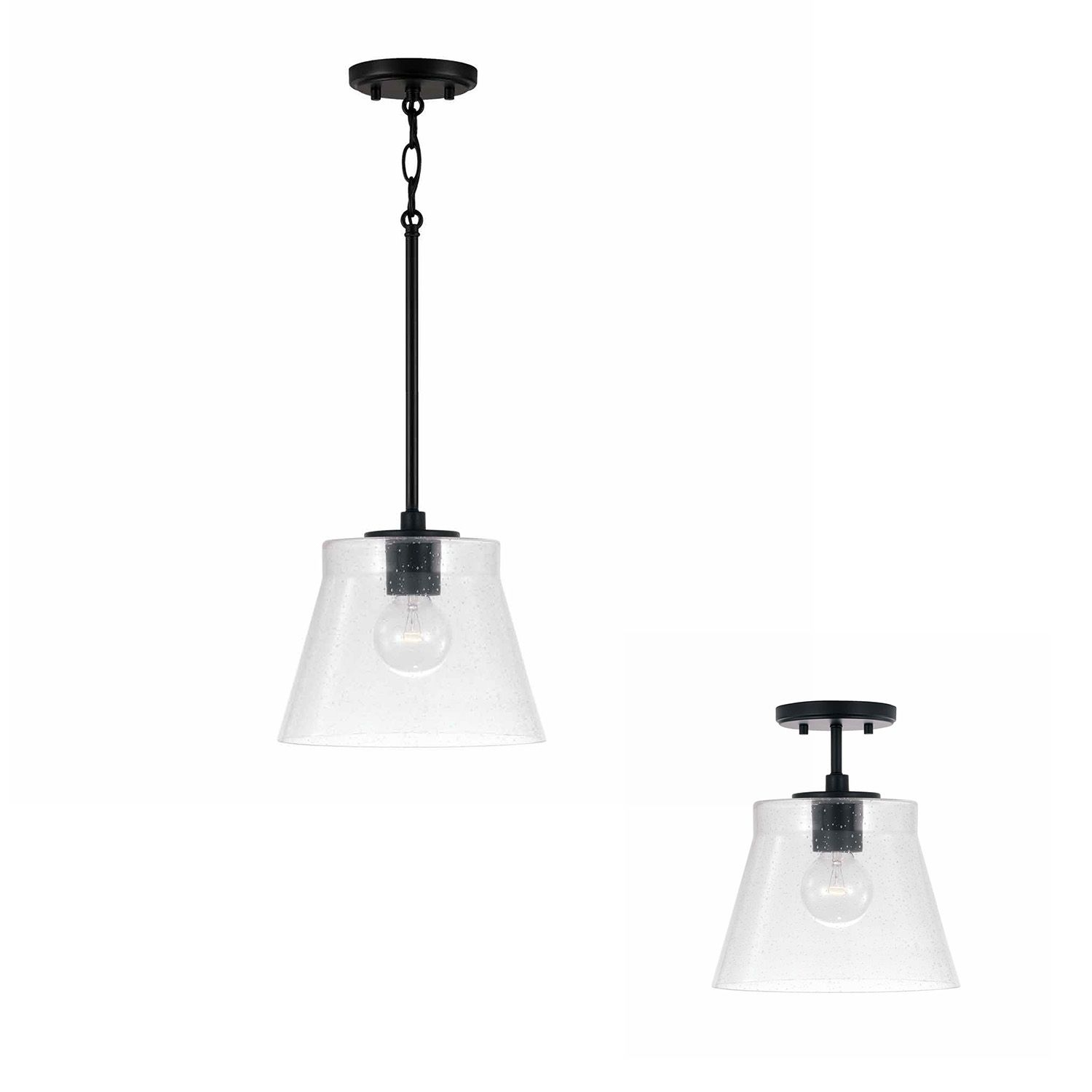 Image 4 HomePlace Lighting Baker 1 Light Pendant 10.5" Matte Black more views