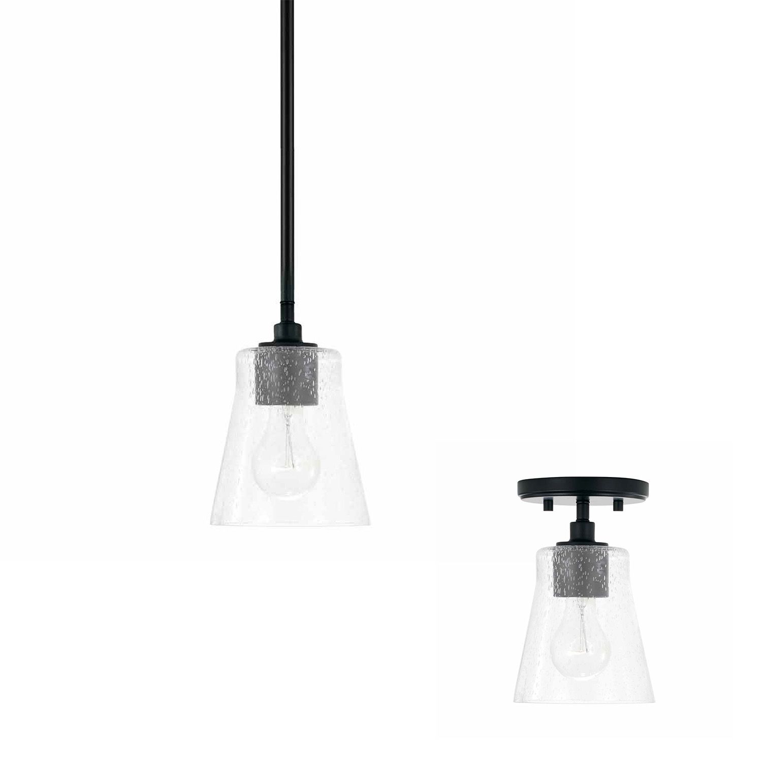 Image 4 HomePlace Lighting Baker 1 Light Pendant 5.5" Matte Black more views