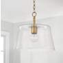 HomePlace Lighting Baker 1 Light Pendant Aged Brass