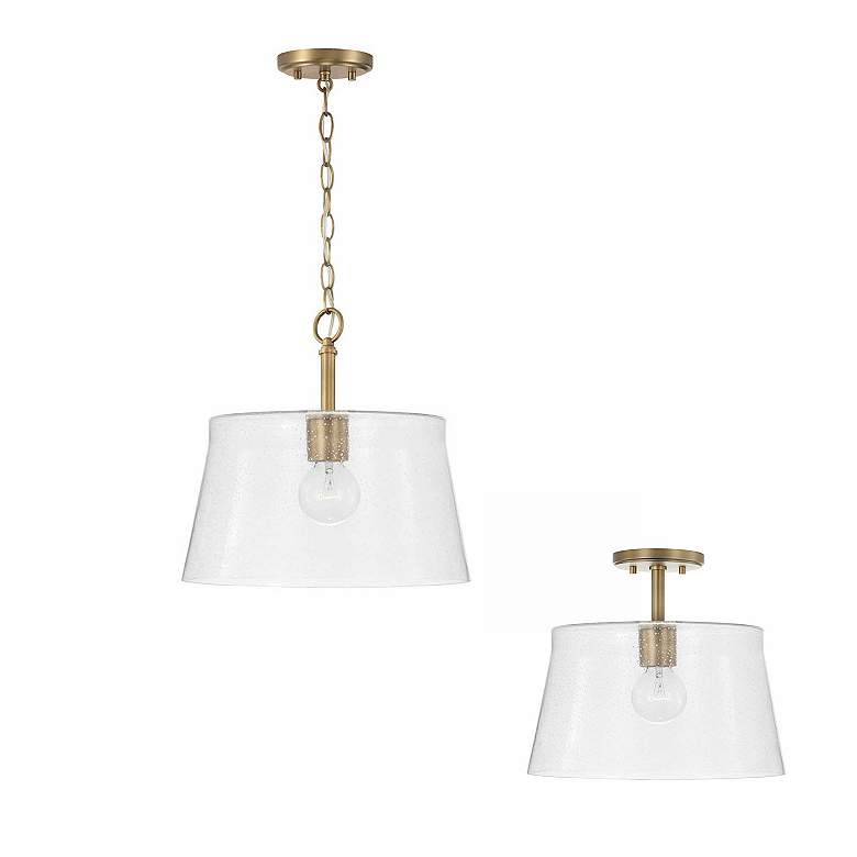 Image 4 HomePlace Lighting Baker 1 Light Pendant Aged Brass more views