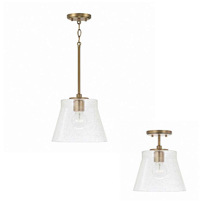 Image 4 HomePlace Lighting Baker 1 Light Pendant Aged Brass more views