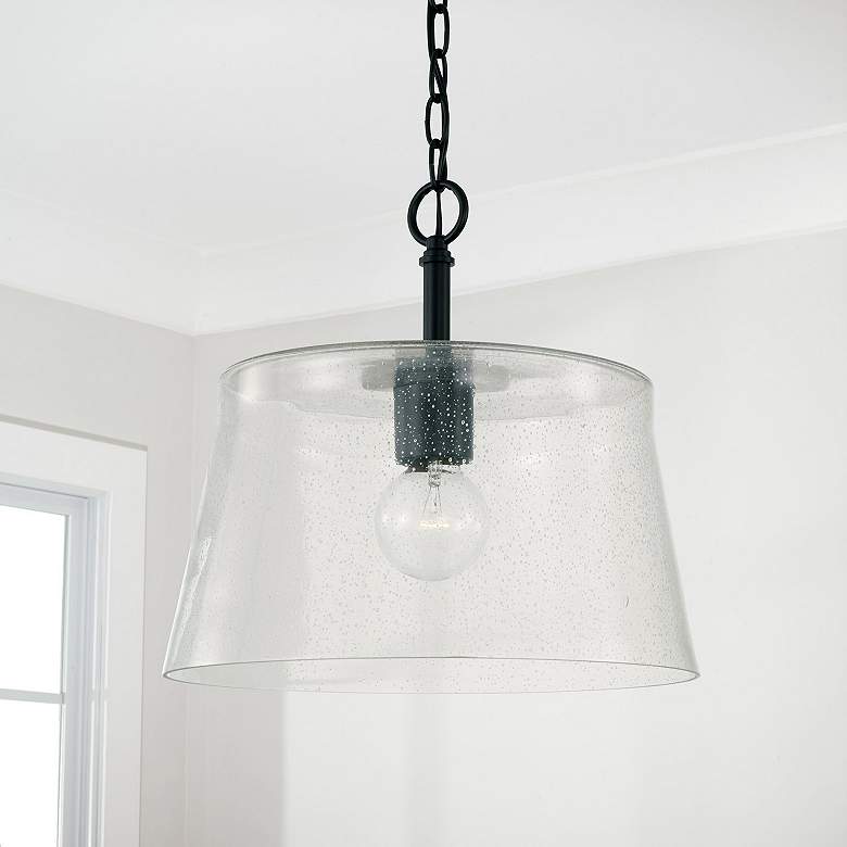 Image 2 HomePlace Lighting Baker 1 Light Pendant Matte Black more views