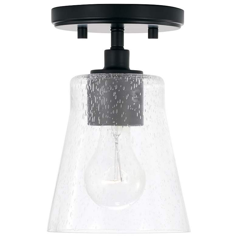 Image 1 HomePlace Lighting Baker 1 Light Pendant Matte Black