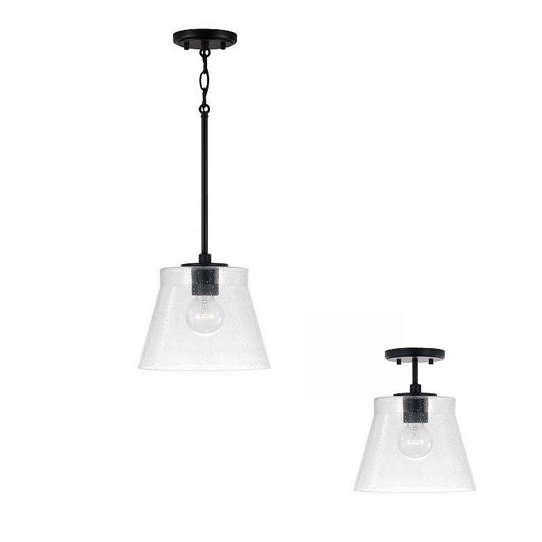 Image 4 HomePlace Lighting Baker 1 Light Pendant Matte Black more views