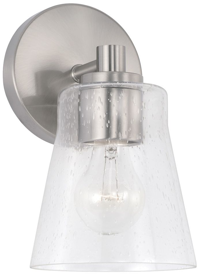 HomePlace Lighting Baker 1 Light Sconce 5.5" Brushed Nickel