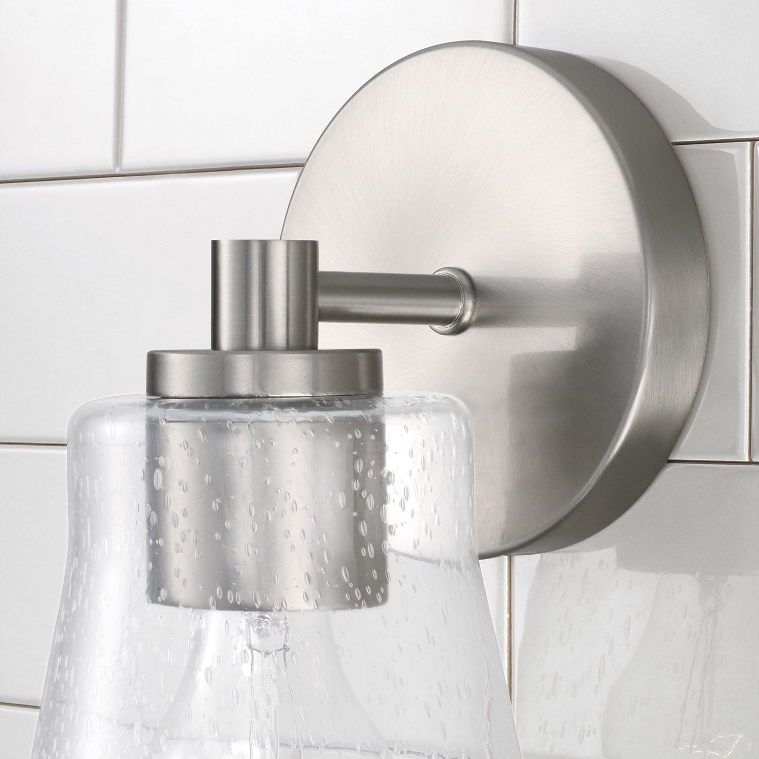 Image 3 HomePlace Lighting Baker 1 Light Sconce 5.5" Brushed Nickel more views