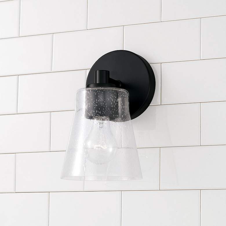Image 1 HomePlace Lighting Baker 1 Light Sconce Matte Black