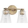2_HomePlace Lighting Baker 2 Light Vanity 14.25" Aged Brass