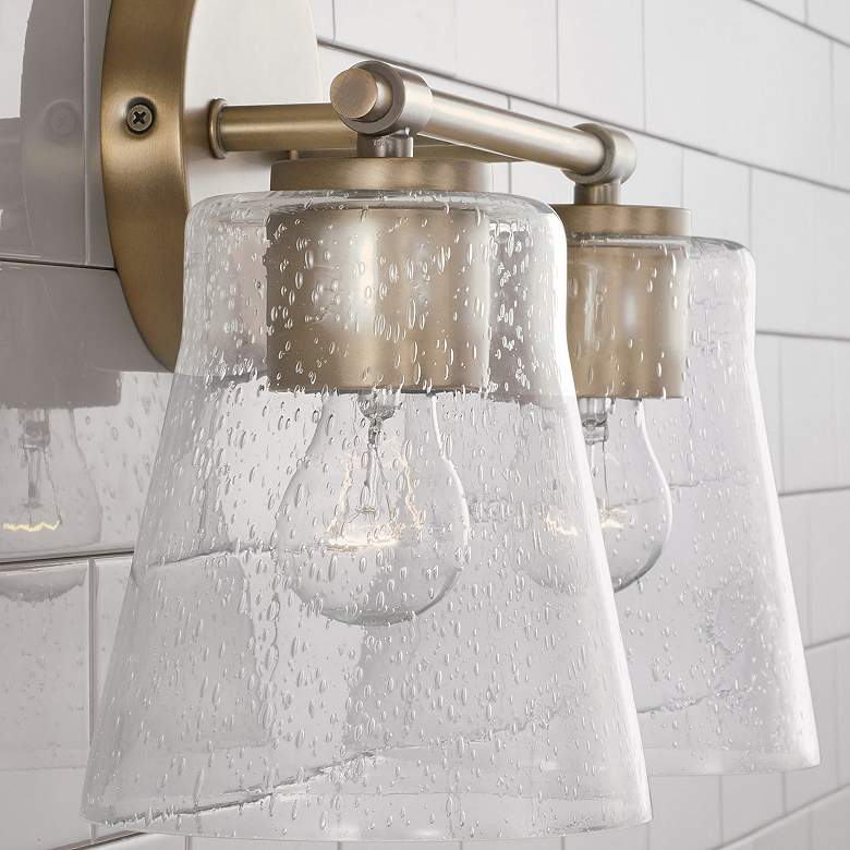 Image 3 HomePlace Lighting Baker 2 Light Vanity 14.25" Aged Brass more views