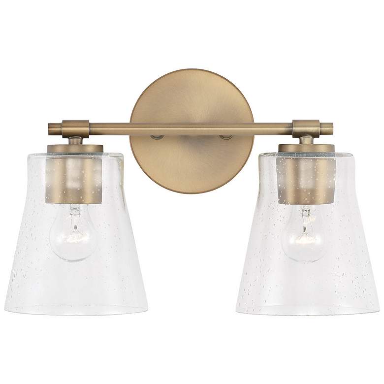 Image 4 HomePlace Lighting Baker 2 Light Vanity 14.25" Aged Brass more views