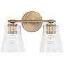 4_HomePlace Lighting Baker 2 Light Vanity 14.25" Aged Brass more views