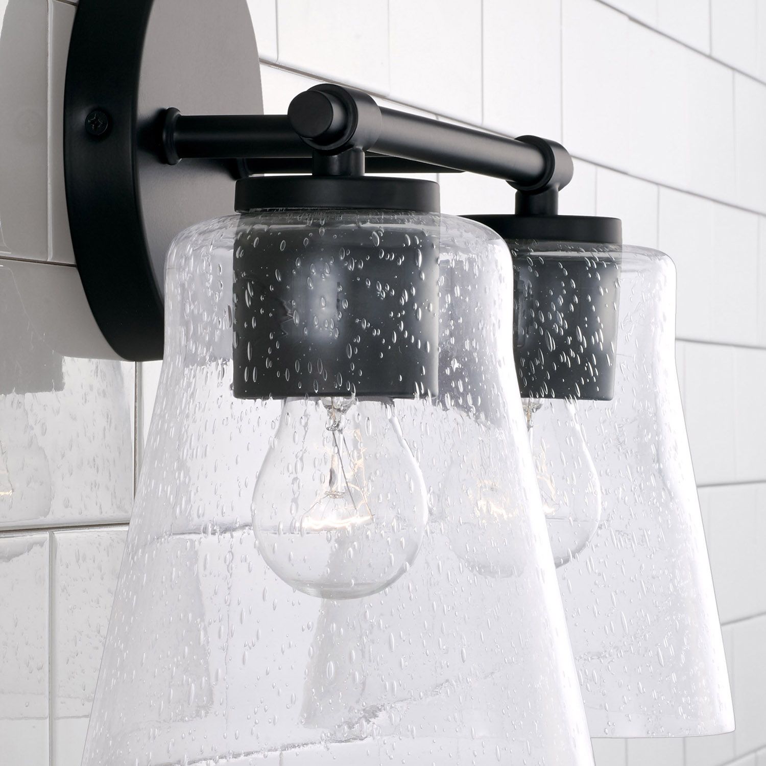 Image 3 HomePlace Lighting Baker 2 Light Vanity 14.25" Matte Black more views