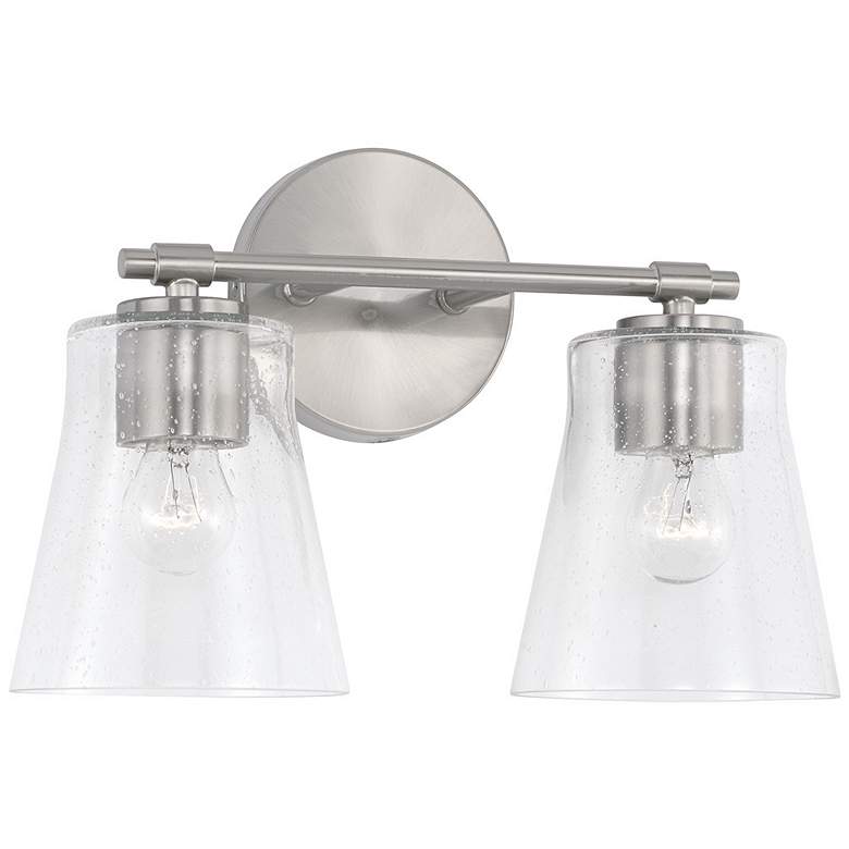 Image 2 HomePlace Lighting Baker 2 Light Vanity Brushed Nickel