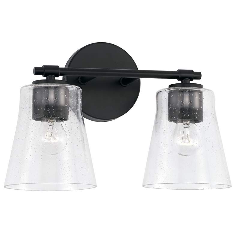 Image 1 HomePlace Lighting Baker 2 Light Vanity Matte Black