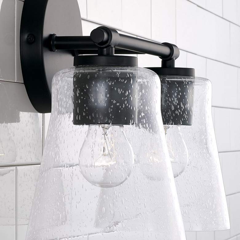 Image 3 HomePlace Lighting Baker 2 Light Vanity Matte Black more views