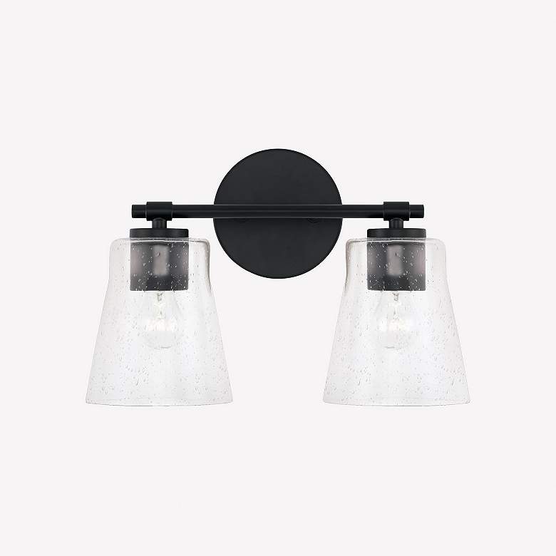Image 4 HomePlace Lighting Baker 2 Light Vanity Matte Black more views