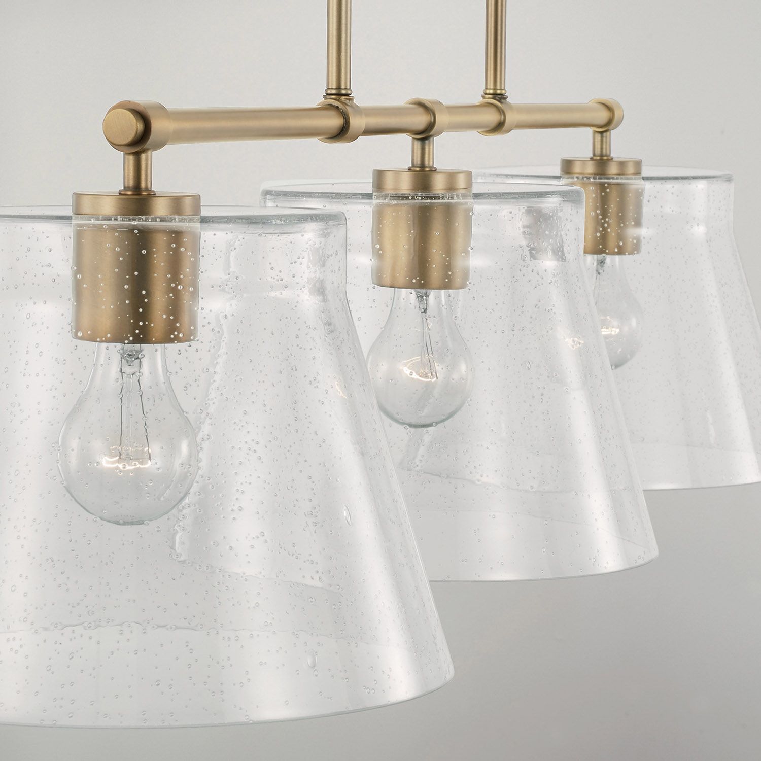 Image 3 HomePlace Lighting Baker 3 Lig Linear Chandelier 44.5" Aged Brass more views