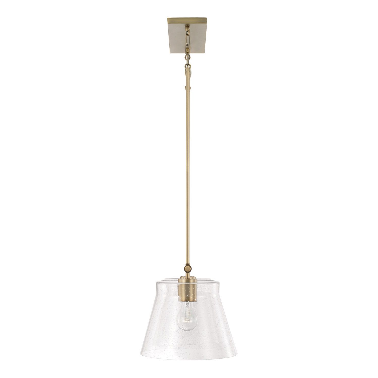 Image 4 HomePlace Lighting Baker 3 Lig Linear Chandelier 44.5" Aged Brass more views
