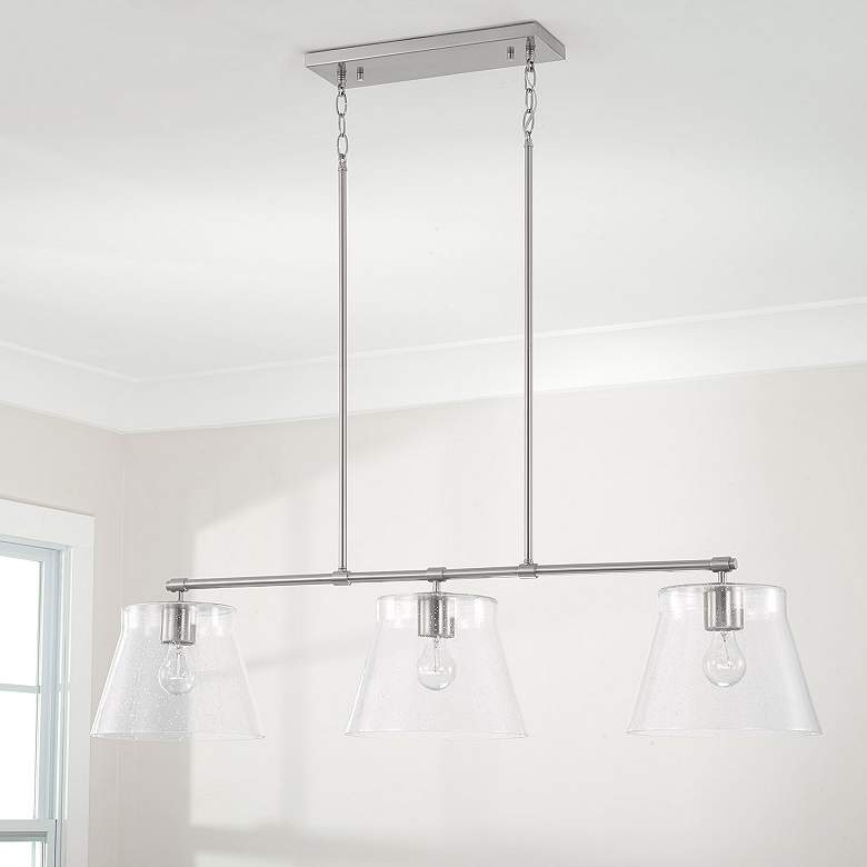 Image 1 HomePlace Lighting Baker 3 Light Island Brushed Nickel