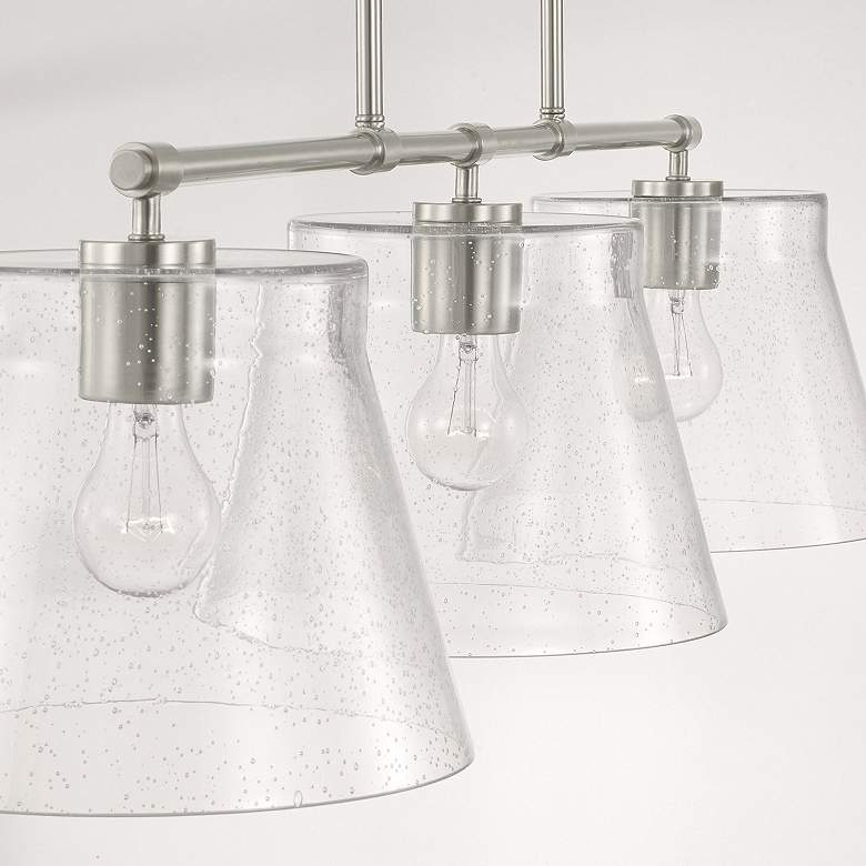 Image 3 HomePlace Lighting Baker 3 Light Island Brushed Nickel more views