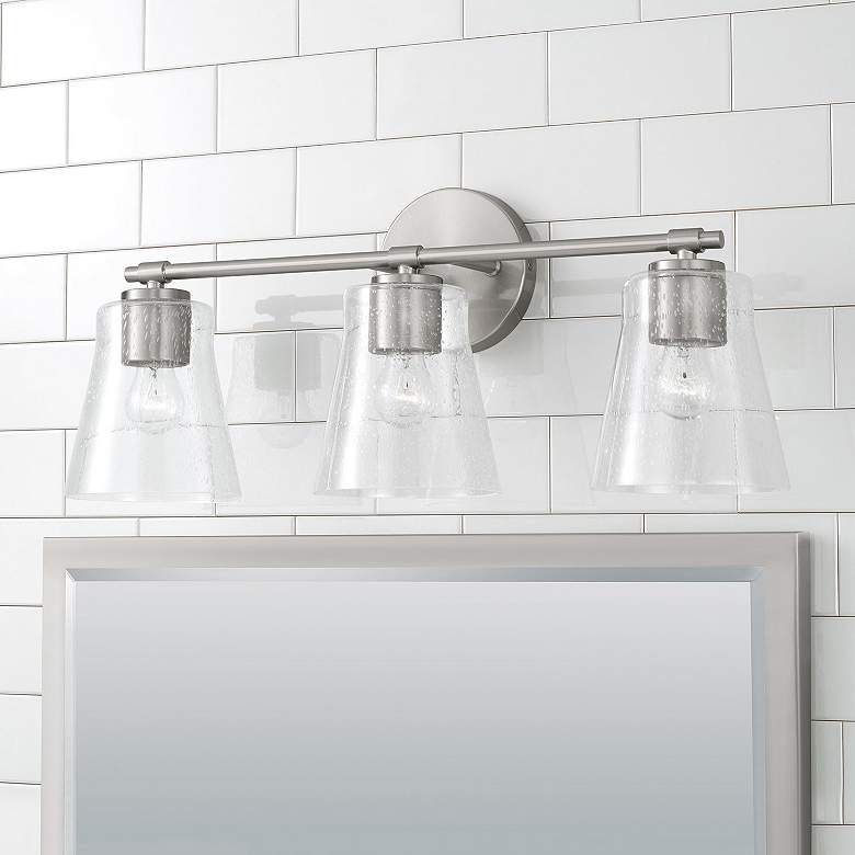 Image 1 HomePlace Lighting Baker 3 Light Vanity Brushed Nickel