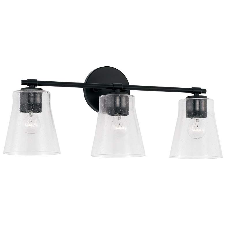 Image 1 HomePlace Lighting Baker 3 Light Vanity Matte Black