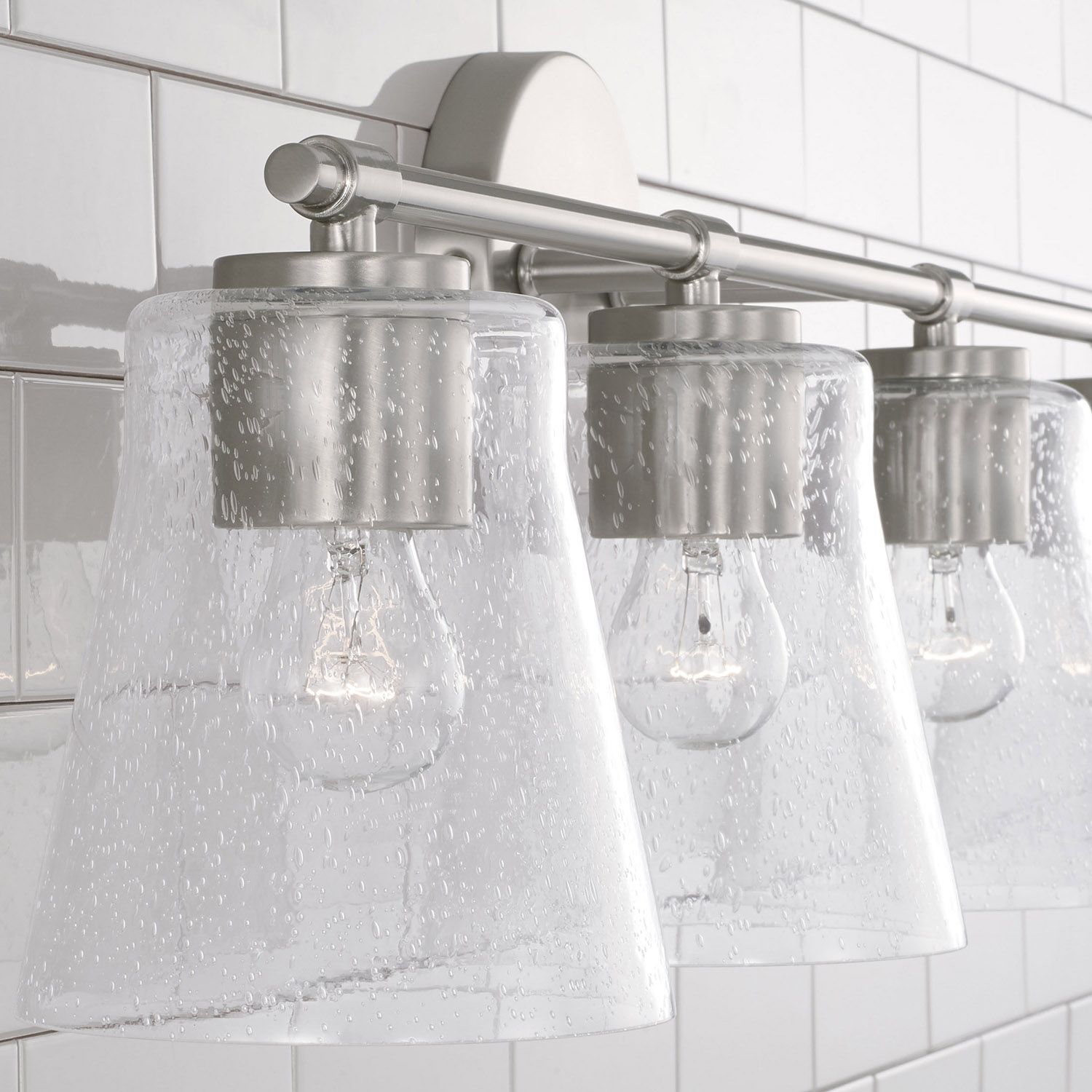 Image 3 HomePlace Lighting Baker 4 Light Vanity 31.75" Brushed Nickel more views