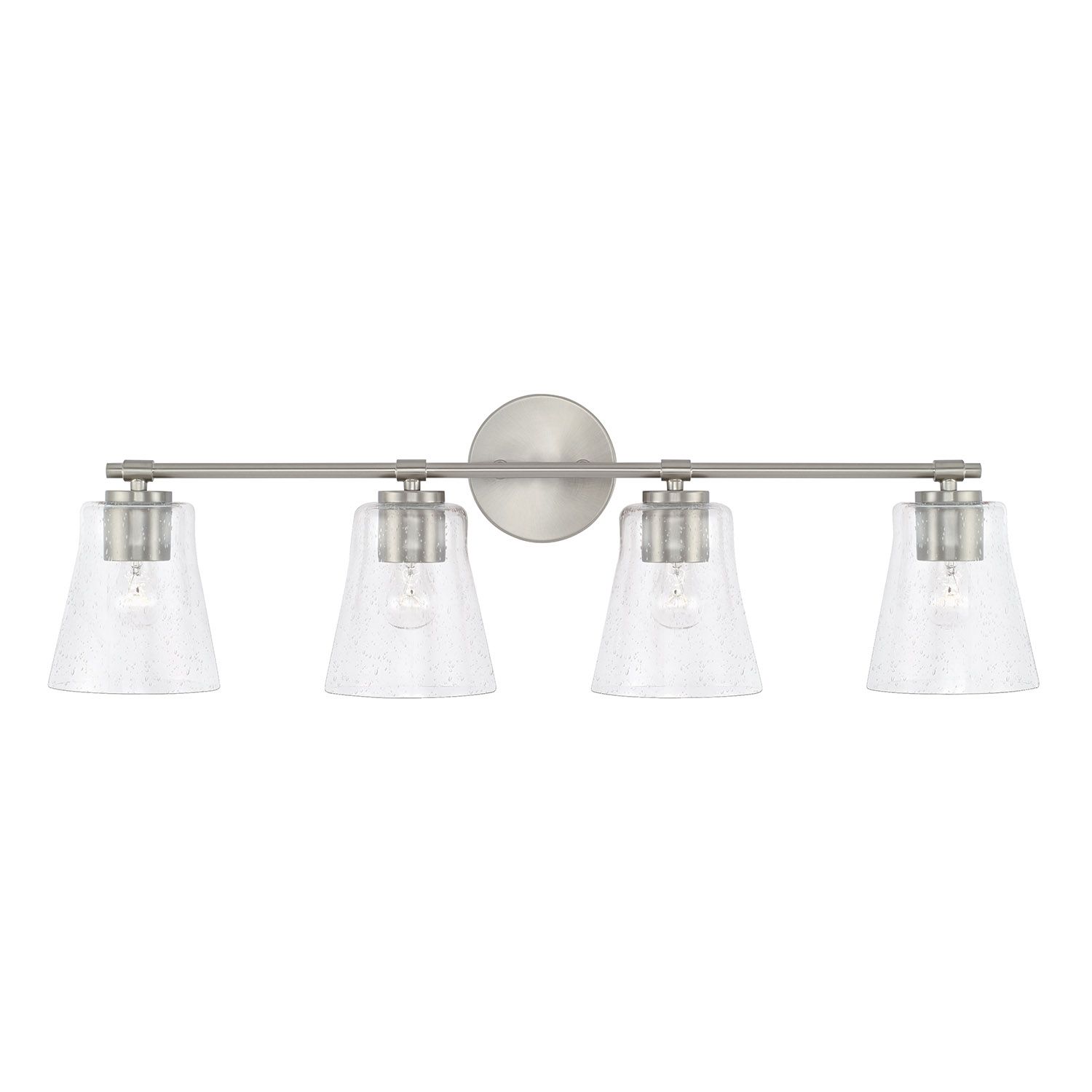 Image 4 HomePlace Lighting Baker 4 Light Vanity 31.75" Brushed Nickel more views