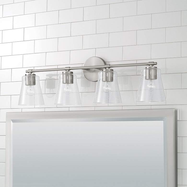 Image 1 HomePlace Lighting Baker 4 Light Vanity Brushed Nickel