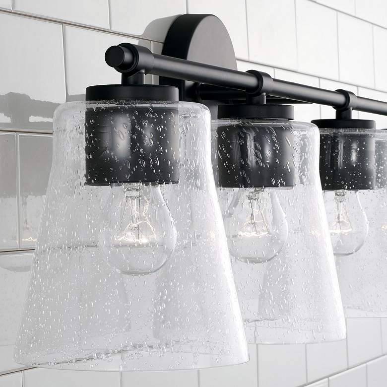 Image 3 HomePlace Lighting Baker 4 Light Vanity Matte Black more views