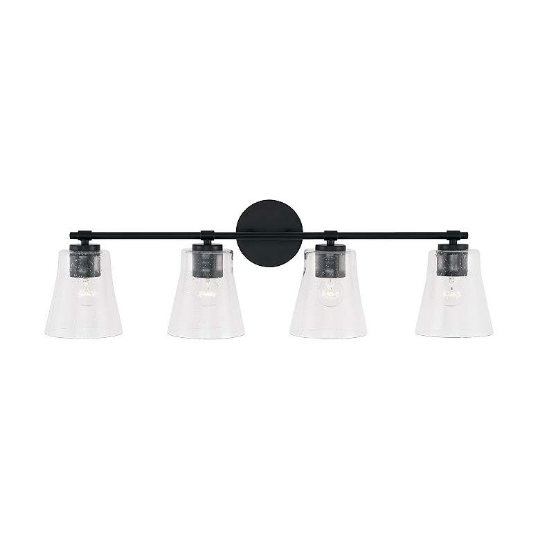 Image 4 HomePlace Lighting Baker 4 Light Vanity Matte Black more views