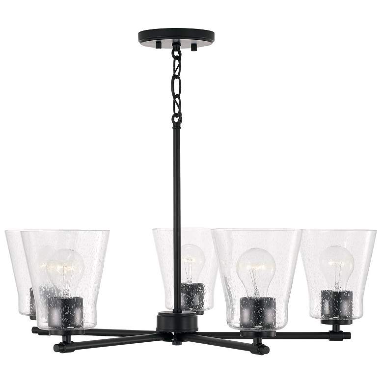 Image 3 HomePlace Lighting Baker 5 Light Chandelier 27" Matte Black more views